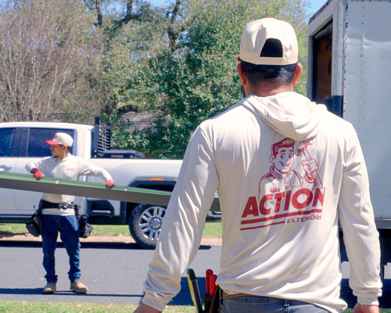 Action Exteriors Fort Worth team and workplace 2