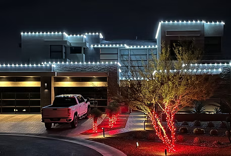 Happy Santa Holiday Lights team and workplace 1