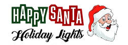 Happy Santa Holiday Lights logo